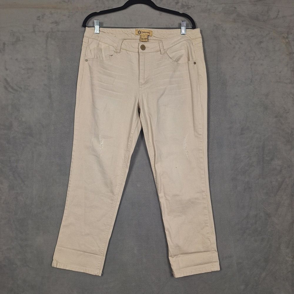 Democracy pants flexellent womens 12 (34x26) Beige Khaki Stretch